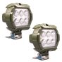 Allextreme EX6LM02 Waterproof 6 LED White Fog Light With Strobe Feature Heavy Duty Work Lamp for Motorcycle Bike Car and SUV (18W, White, 2 Pcs)