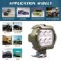 Allextreme EX6LM02 Waterproof 6 LED White Fog Light With Strobe Feature Heavy Duty Work Lamp for Motorcycle Bike Car and SUV (18W, White, 2 Pcs)