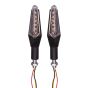Allextreme EXTSYB2 Dual Tone 6 LED Side Indicator Light Front Rear Universal Fit Turn Signal Lamp for Bikes and Motorcycles (Yellow & Blue, 2 Pcs)