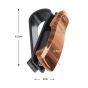 AllExtreme EXCGHFF 1 Pc Car Sunglass Holder Eyeglasses Storage Fastener Sun Visor Clip-on Glass Case for SUVs (Light Brown)