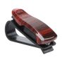 AllExtreme EXCGHCC 2 Pcs Car Sunglass Holder Eyeglasses Storage Fastener Sun Visor Clip-on Glass Case for SUVs (Dark Brown)