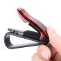 AllExtreme EXCGHCC 2 Pcs Car Sunglass Holder Eyeglasses Storage Fastener Sun Visor Clip-on Glass Case for SUVs (Dark Brown)