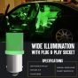 Allextreme EXB9BG2 BA9S LED Parking Light Super Bright Car Interior License Plate Wedge Dome Trunk Dashboard Bulb for Car Bike and Motorcycle (Green)