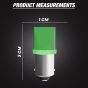 Allextreme EXB9BG2 BA9S LED Parking Light Super Bright Car Interior License Plate Wedge Dome Trunk Dashboard Bulb for Car Bike and Motorcycle (Green)