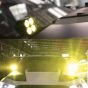 Allextreme EX40YF2 4 LED Fog Light Super Bright Spot Flood Beam Driving Lamp for Motorcycle Cars Bikes & SUV (40W, Amber Light, 2 Pcs)