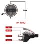 Allextreme EX7IYP2 7 Inch Round LED Headlight with Ring Hi/Low Beam & Yellow-white Angel Eye Lamp for Bullet, Harley Davidson Jeep Wrangler (75W, Pack of 2)