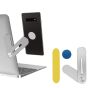 Allextreme Multifunctional Bracket Screen Side Cell Phone Magnetic Holder with Metal Disc & Dual Sided Sticker, Foldable Mount for Laptops Smart phones Android Phones (1pc, Grey)