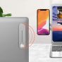 Allextreme Multifunctional Bracket Screen Side Cell Phone Magnetic Holder with Metal Disc & Dual Sided Sticker, Foldable Mount for Laptops Smart phones Android Phones (1pc, Grey)