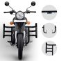 AllExtreme EXLGS5B Heavy Duty Stainless Steel Leg Guard with Black Coating Front Bike Safety Crash Bar Compatible for Reborn and Meteor (Black)