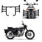 AllExtreme EXLGS5B Heavy Duty Stainless Steel Leg Guard with Black Coating Front Bike Safety Crash Bar Compatible for Reborn and Meteor (Black)