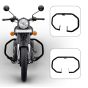 AllExtreme EXLGS4B Heavy Duty Stainless Steel Leg Guard with Black Coating Front Bike Safety Crash Bar Compatible for Reborn and Meteor (Black)