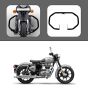 AllExtreme EXLGS4B Heavy Duty Stainless Steel Leg Guard with Black Coating Front Bike Safety Crash Bar Compatible for Reborn and Meteor (Black)