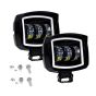 Allextreme EX3LFP2 3 LED Headlight Lamp Universal Waterproof Off Road Driving CREE LED Fog Light with Mounting Brackets for Bike, Jeep and Cars (30W, White, 2 Pcs)