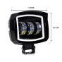Allextreme EX3LFP2 3 LED Headlight Lamp Universal Waterproof Off Road Driving CREE LED Fog Light with Mounting Brackets for Bike, Jeep and Cars (30W, White, 2 Pcs)