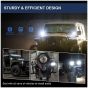 Allextreme EX3LFP2 3 LED Headlight Lamp Universal Waterproof Off Road Driving CREE LED Fog Light with Mounting Brackets for Bike, Jeep and Cars (30W, White, 2 Pcs)
