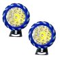 Allextreme EX9LED 9 LED Fog Light Red & Blue Beads and Multicolor Strobe Flash Waterproof White Spot Lamp for Motorcycle Bike Car (10W, 2 PCs)