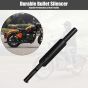 Allextreme EX-BSE01 Classic Exhaust Silencer Black Coated Muffler with Peashooter End Cap Compatible for BS3 and BS4 Model Royal Enfield Bullet 350cc & 500cc (Black)