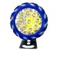 Allextreme EX9LED 9 LED Fog Light Red & Blue Beads and Multicolor Strobe Flash Waterproof White Spot Lamp for Motorcycle Bike Car (10W, 2 PCs With Switch)