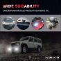 Allextreme EX30F1P 30 LED Fog Light Bar Flood LED Work Multi Rows Amber & White Light Waterproof Driving Lamp Universal for Car Motorcycle Bike (60W, 1 Pc)