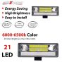 Allextreme EX21B2P 21 LED Fog Light Bar Flood LED Work Light Single Row Waterproof Driving Lamp Universal for Car Motorcycle Bike (45W, Blue & White, 2Pcs)