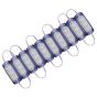 Allextreme EXMIL3B 3 LED Module Light Interior Exterior 12V 5730 Injection Decorative Lamp with Adhesive Backside for Car, Home & Decoration (10 Strips, Blue)