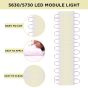 Allextreme EXMIL9W 9 LED Module Light Interior Exterior 12V 5730 Injection Decorative Lamp with Adhesive Backside for Car, Home & Decoration (20 Strips, White)