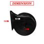 AllExtreme SHONTONE-B SHON Bike & Car Horns Super Loud Sound Air Siren (12V, Black, 2 Pcs)