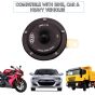 AllExtreme SH-100 SHON Bike & Car Horns Super Loud Sound Air Siren (12V, Black, 1 Pc)