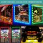 AllExtreme EXM1ILG 1 LED Module Light Interior Exterior 12V 5730 Injection Decorative Lamp with Adhesive Backside for Car, Home & Decoration (20 Strips, Green)