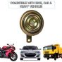 AllExtreme SHONE 0-95-G Bike & Car Horns Super Loud Sound Air Siren (12V, Gold, 1 Pc)