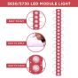 AllExtreme EXM1ILR 1 LED Module Light Interior Exterior 12V 5730 Injection Decorative Lamp with Adhesive Backside for Car, Home & Decoration (20 Strips, Red)