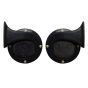AllExtreme WINDTONE HORN SHON Universal Horns Super Loud Sound Air Siren Ideal Bikes, Cars, Trucks (12V, Black & Gold, 2 Pcs)