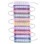 AllExtreme EXMI6LM 6 LED Module Light Interior Exterior 12V 5730 Injection Decorative Lamp with Adhesive Backside for Car, Home & Decoration (10 Strips, Multicolor)