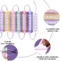 AllExtreme EXMI6LM 6 LED Module Light Interior Exterior 12V 5730 Injection Decorative Lamp with Adhesive Backside for Car, Home & Decoration (10 Strips, Multicolor)