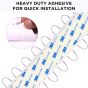 AllExtreme EX3MLIW 3 LED Module Light Interior Exterior 12V 5730 Injection Decorative Lamp with Adhesive Backside for Car, Home & Decoration (20 Strips, White)