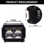 Allextreme EX16F4L1 16 LED Fog Light 4 Inch Flood LED Work Double Row White Light Waterproof Driving Lamp Universal for Car Motorcycle Bike (48W, 1 Pc)