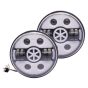 Allextreme EX7WH10 7 Inch Full Ring Round White LED Headlight with Hi/Low Beam Multicolor Angel Eye Lamp (75W, Pack of 2)