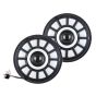 Allextreme EX7WH12 7 Inch Full Ring Round White LED Headlight with Hi/Low Beam White & Yellow Angel Eye Lamp (75W, Pack of 2)