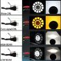 Allextreme EX7WH12 7 Inch Full Ring Round White LED Headlight with Hi/Low Beam White & Yellow Angel Eye Lamp (75W, Pack of 2)