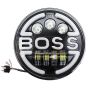 Allextreme EX7WH05 75W BOSS White LED Headlight 7 Inch Hi/Low Beam Angel Eye Lamp Compatible with Bullet/Harley Davidson/Jeep Wrangler (White & Yellow)