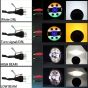 Allextreme EX7WH09 75W LED Headlight with Hi/Low Beam Angel Eye Lamp 7-inch Full Ring Light Compatible with Bullet Jeep (Multicolor, Pack of 1)