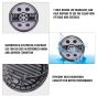 Allextreme EX7WH09 75W LED Headlight with Hi/Low Beam Angel Eye Lamp 7-inch Full Ring Light Compatible with Bullet Jeep (Multicolor, Pack of 1)