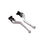 Allextreme AX-LEV61 Clutch Brake Lever Heavy Duty 6 Positions Adjustment for Honda Dio (Silver, 2 Pcs)
