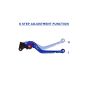 Allextreme AX-LEV58 Clutch Brake Lever Heavy Duty 6 Positions Adjustment for Honda Dio (Blue, 2 Pcs)