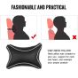 Allextreme EXNP008 PU Leather Car Neck Rest Pillows Headrest Cushions Set for all Cars Travel Seat (2 PCS) (Model 6, Black & White)