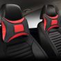Allextreme EXNP005 PU Leather Car Neck Rest Pillows Headrest Cushions Set for all Cars Travel Seat (2 PCS) (Model 4, Random Color)