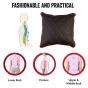 AllExtreme EXNP009 PU Leather Car Neck Rest Pillows Headrest Cushions Set for all Cars Travel Seat (4 PCS)
