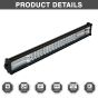 Allextreme EXF48L1 48 LED Fog Light 21 Inch Flood LED Work Double Row White Light Waterproof Driving Lamp Universal for Car Motorcycle Bike (96W, 1 Pc)