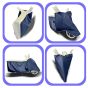 Allextreme S-7015 Full Bike Body Cover Water Resistant Dustproof Rustproof UV Protection Cover Compatible for Activa Maestro Scooty and All Two Wheeler Scooter (Navy Blue & White, Small)
