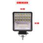 Allextreme EX126W1 42 LED Fog Light Waterproof Square Led Flood Lamp Offroad Driving Work Light for Bikes Cars and Motorcycle (126W, White Light, 1 Pc)